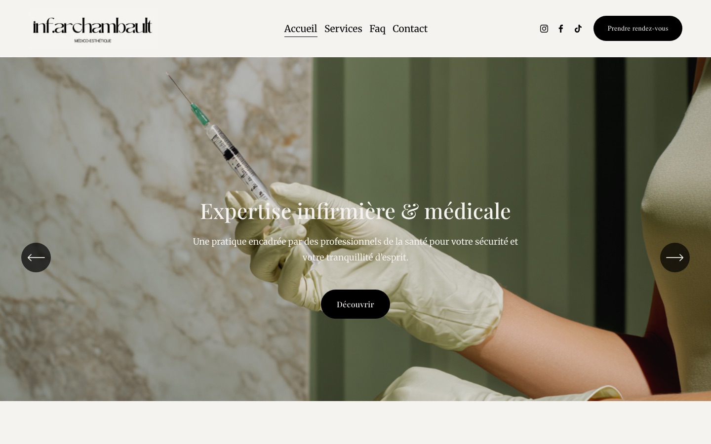 Site web inf.archambault réalisé par Vision Production, version ordinateur